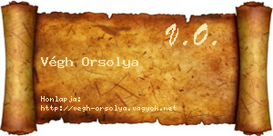 Végh Orsolya névjegykártya